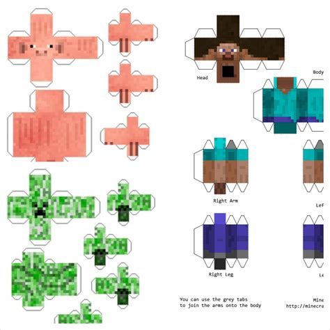 Minecraft Paper Doll Template